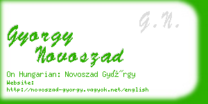 gyorgy novoszad business card